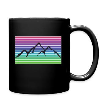 Colored Mountain - Tasse einfarbig - Schwarz - Rechts
