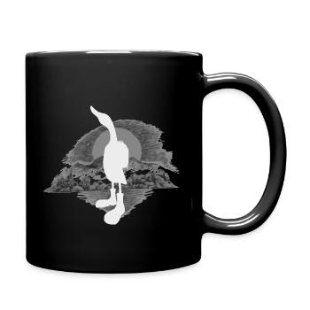 Wanderente - Tasse einfarbig - Schwarz - Rechts