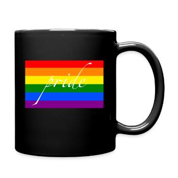 Pride flag - Tasse einfarbig - Schwarz - Rechts