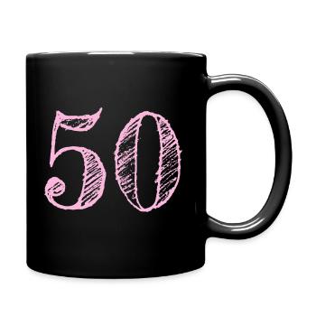 50 ans Numéro 50 anniversaire - Mug uni - noir - Droite