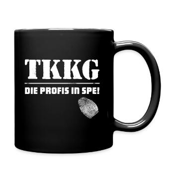 TKKG Logo Fingerabdruck Die Profis In Spe! - Tasse einfarbig - Schwarz - Rechts