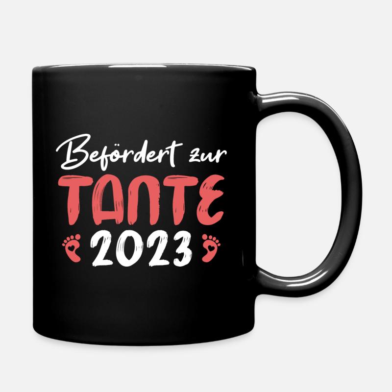Schwangerschaft Geschenk Werdende Tante 2023 - Tasse einfarbig - Schwarz