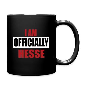 I am officially Hesse Hessen hessisch Geschenk - Tasse einfarbig - Schwarz - Rechts