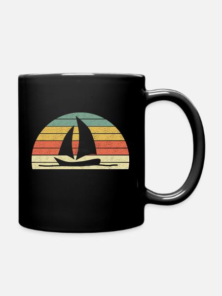 Segelboot - Tasse einfarbig - Schwarz