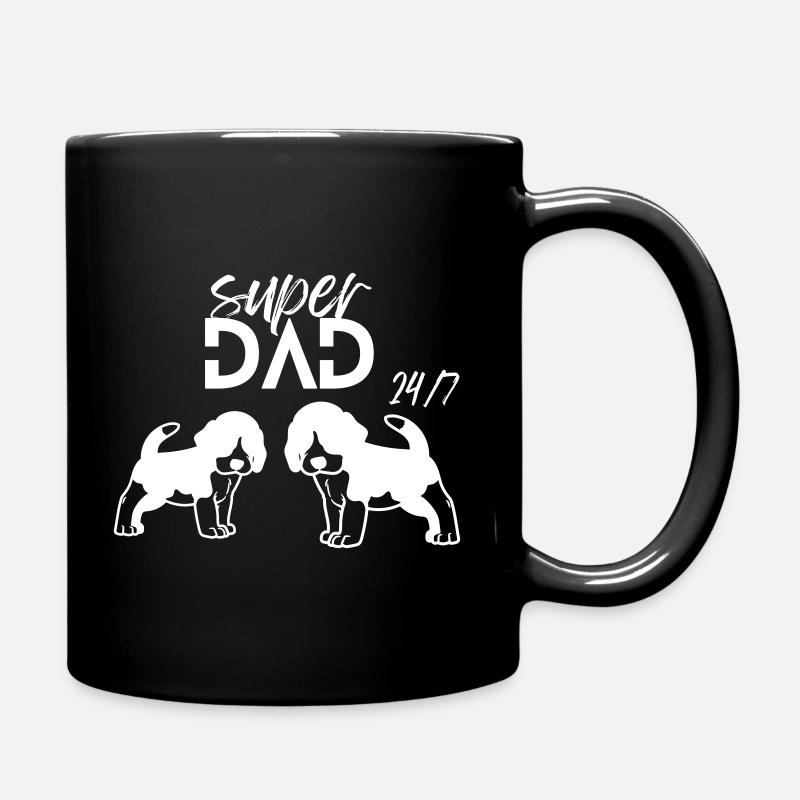 Beagles Vater - Tasse einfarbig - Schwarz