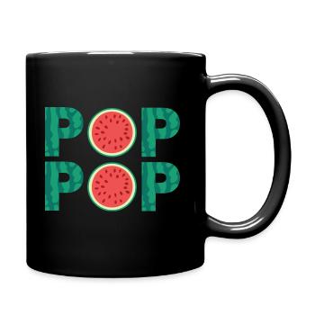 Watermelon Poppop - Tasse einfarbig - Schwarz - Rechts