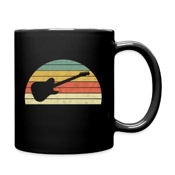 E guitare colorée - Mug uni - noir - Droite
