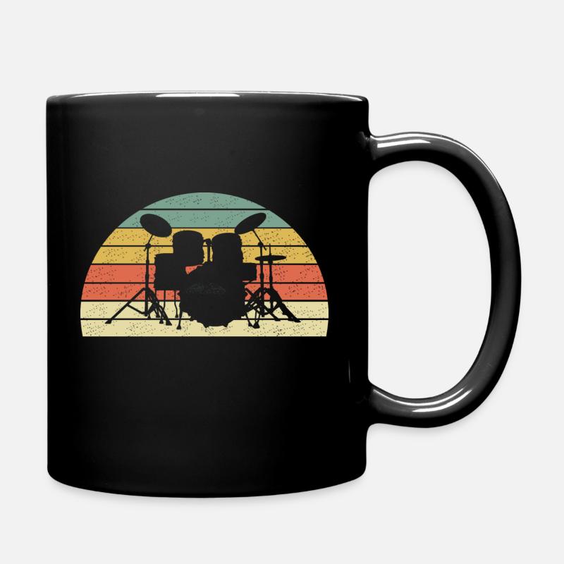 Motif de batterie coloré - Mug uni - noir