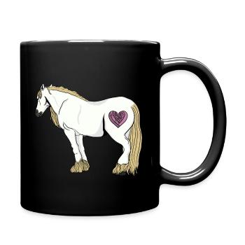Love heart horse - Full Colour Mug - black - Right