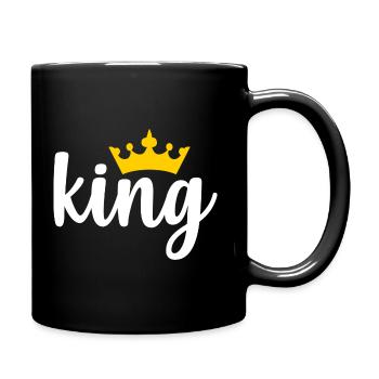 King - Tasse einfarbig - Schwarz - Rechts