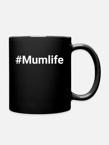 #Mumlife - Tasse einfarbig - Schwarz