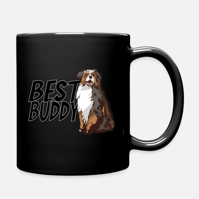 Australian Shepherd Aussie Geschenk Best Buddy - Tasse einfarbig - Schwarz