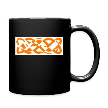 1200px Celtic knot basic linear badorange - Full Colour Mug - black - Right
