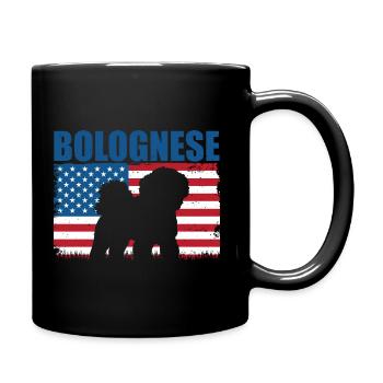 Bologneser Hunde Dad Dog Mom | Bologneser - Tasse einfarbig - Schwarz - Rechts