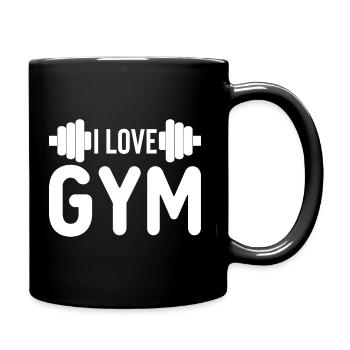 J’aime la gym - Citation d’entraînement physique - Mug uni - noir - Droite