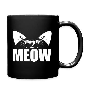 Miaou oreilles de chat de chat - Mug uni - noir - Droite