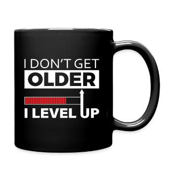 I Don't Get Older I Level Up - Gaming Quote - Full Colour Mug - black - Right