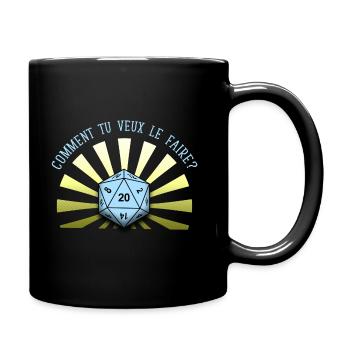 20 naturel - Mug uni - noir - Droite