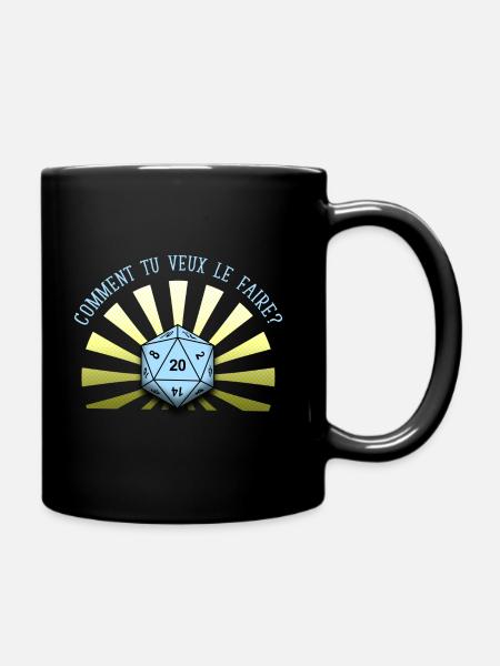 20 naturel - Mug uni - noir