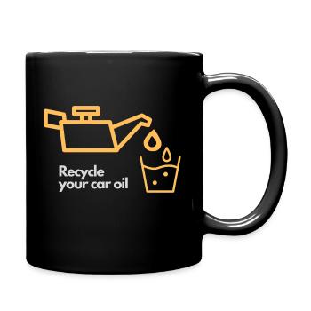 Recycle your car oil - Mug uni - noir - Droite