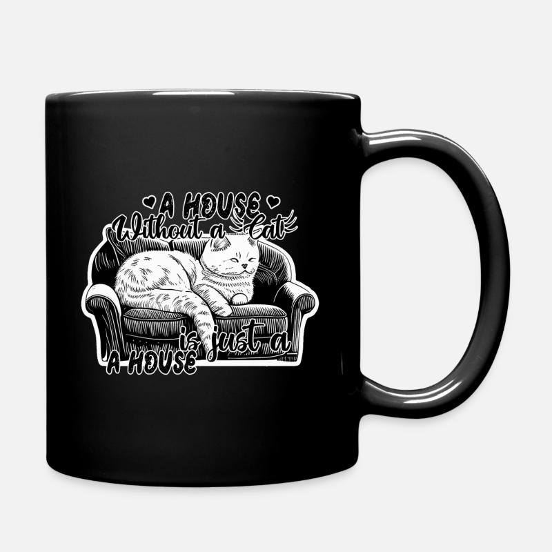 Une maison sans chat n’est qu’une maison - Mug uni - noir
