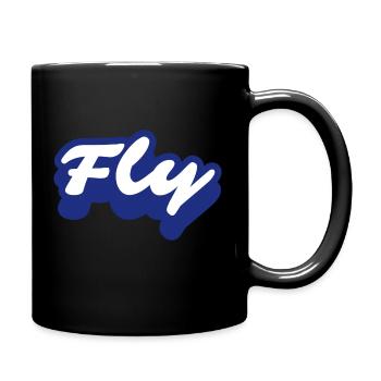 logo transparent - Tasse einfarbig - Schwarz - Rechts