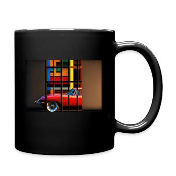 Jaguar E-Type, Nr.2 Die Legende abstrakt & stylish - Tasse einfarbig - Schwarz - Rechts