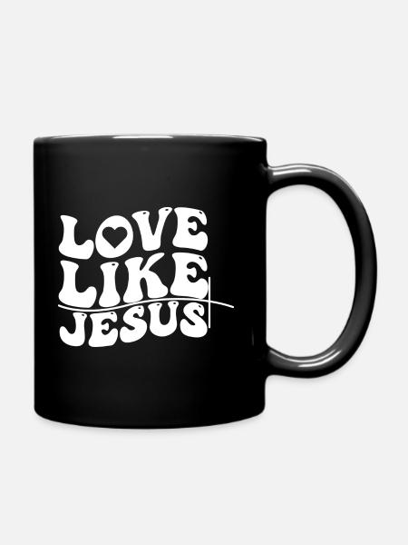 Aimer comme Jésus - Mug uni - noir