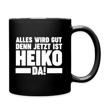 Heiko - Tasse einfarbig - Schwarz - Rechts