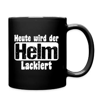 Heute wird der Helm lackiert Schwarz - Tasse einfarbig - Schwarz - Rechts