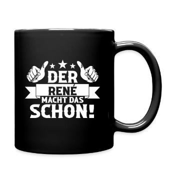 Rene - Tasse einfarbig - Schwarz - Rechts