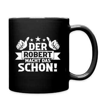 Robert - Tasse einfarbig - Schwarz - Rechts