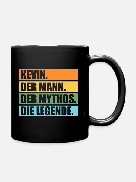 Kevin - Tasse einfarbig - Schwarz