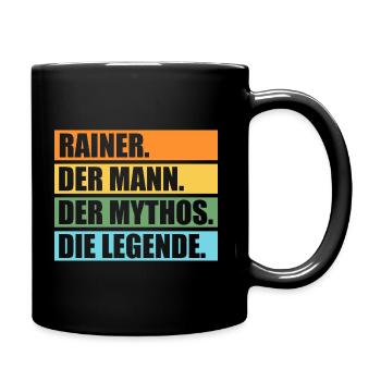 Rainer - Tasse einfarbig - Schwarz - Rechts