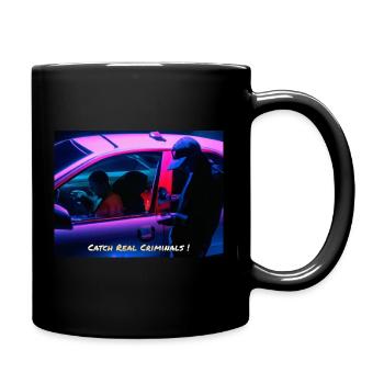 "Catch Real Criminals IV" Automotive Tuning Design - Tasse einfarbig - Schwarz - Rechts