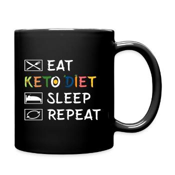 Ketarier Diät Ketogene Ernährung Ketosis Low Carb - Tasse einfarbig - Schwarz - Rechts