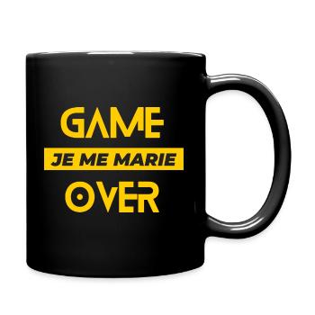 Game Over, je me marie - Mug uni - noir - Droite