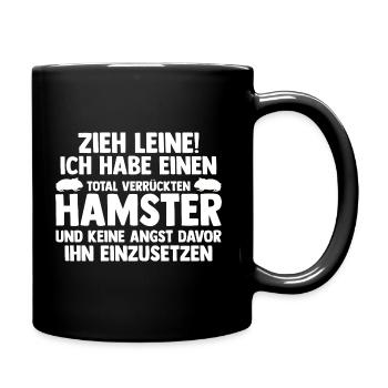Nagetier Hamsterbesitzer Hamster - Tasse einfarbig - Schwarz - Rechts
