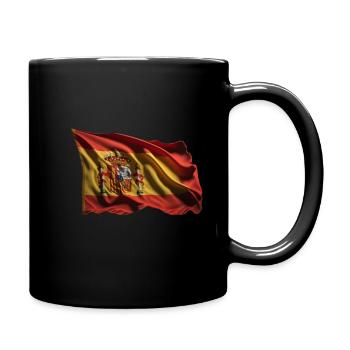 Spanien Flagge Fahne - Tasse einfarbig - Schwarz - Rechts