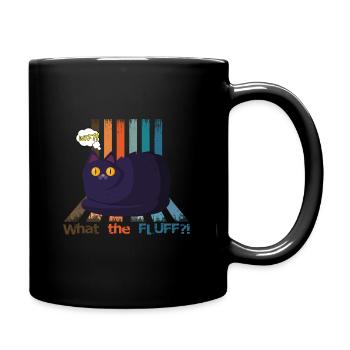 WTF CAT - Tasse einfarbig - Schwarz - Rechts