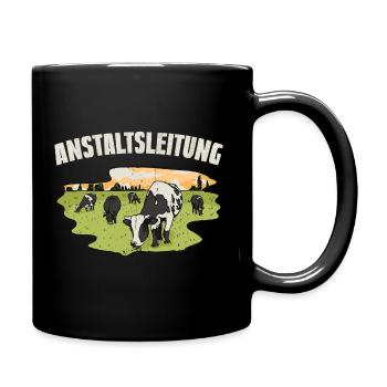 Anstaltsleitung Kuh Herde - Tasse einfarbig - Schwarz - Rechts