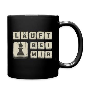 Schach Design Schachspieler Motiv Geschenk - Tasse einfarbig - Schwarz - Rechts