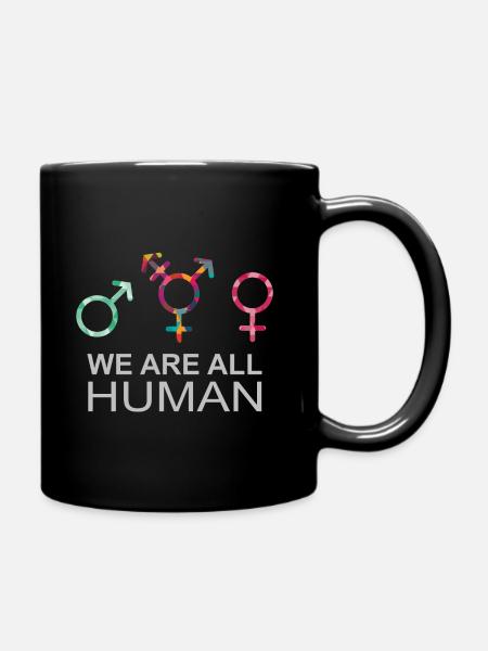 Wir sind alle Menschen LGBT Geschlechtssymbole - Tasse einfarbig - Schwarz