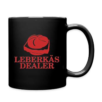 Leberkäs Dealer - Tasse einfarbig - Schwarz - Rechts