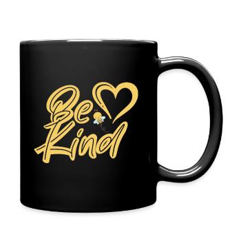 Be Kind - Tasse einfarbig - Schwarz - Rechts