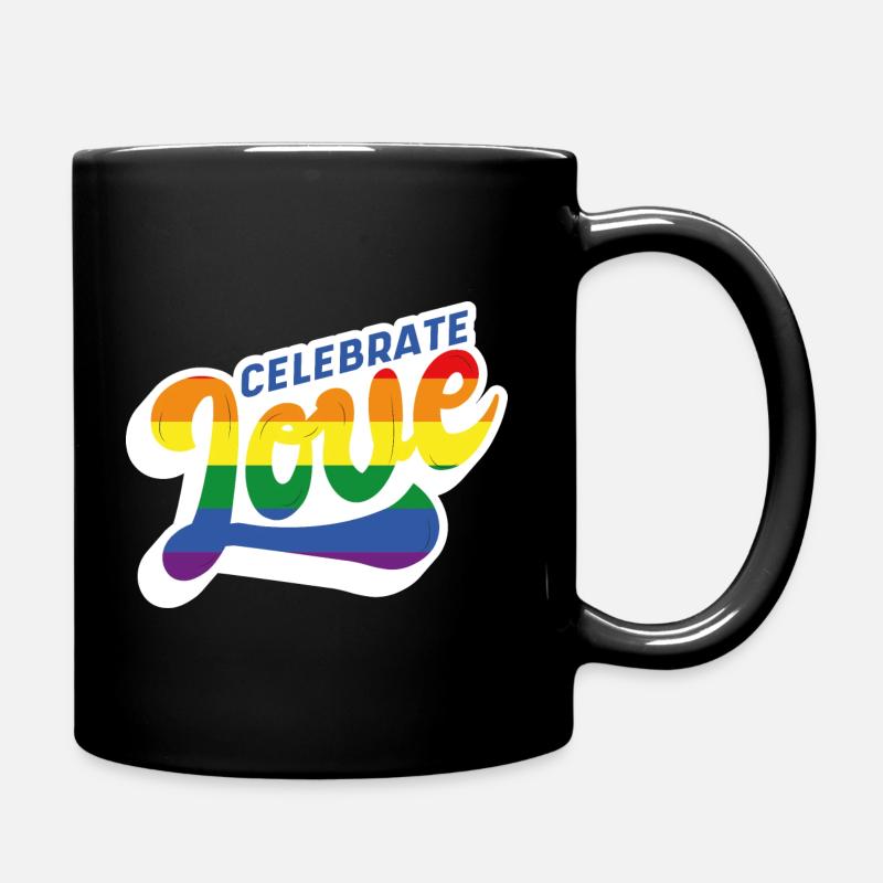 Celebrate love - weiss - Tasse einfarbig - Schwarz