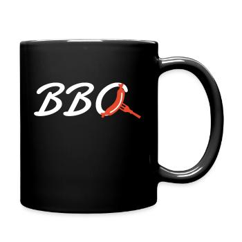 ''BBQ'' hotdogs - Full Colour Mug - black - Right