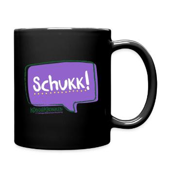 KoboldKroniken Sprechblase Lila Schuckk! - Tasse einfarbig - Schwarz - Rechts