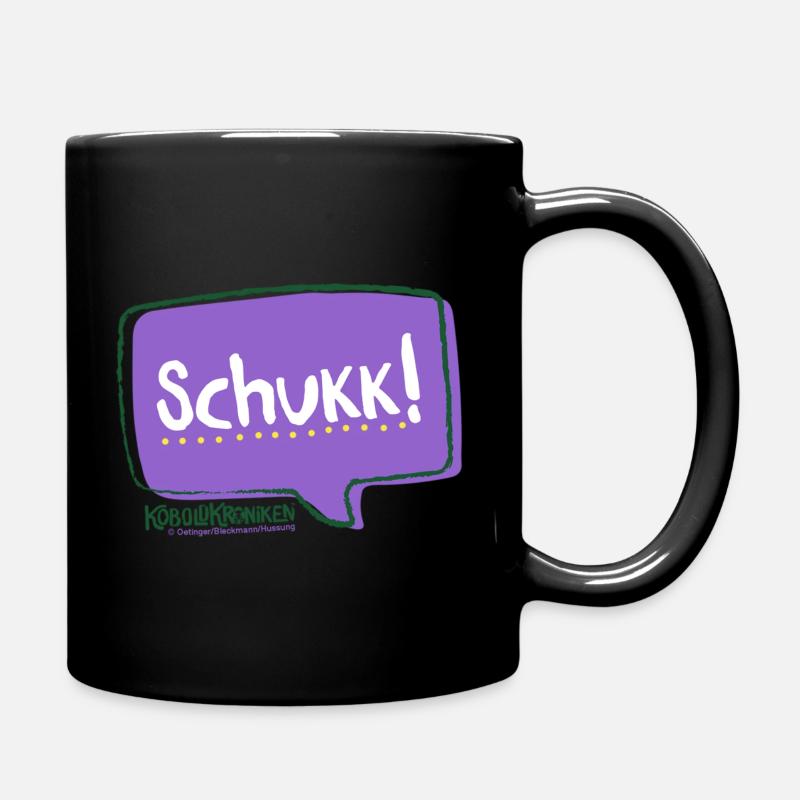 KoboldKroniken Sprechblase Lila Schuckk! - Tasse einfarbig - Schwarz