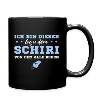 Fußball Schiri Legendärer Schiedsrichter - Tasse einfarbig - Schwarz - Rechts
